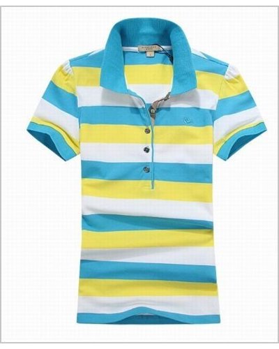 Burberry Women's Striped Cotton Modal Polo Shirt