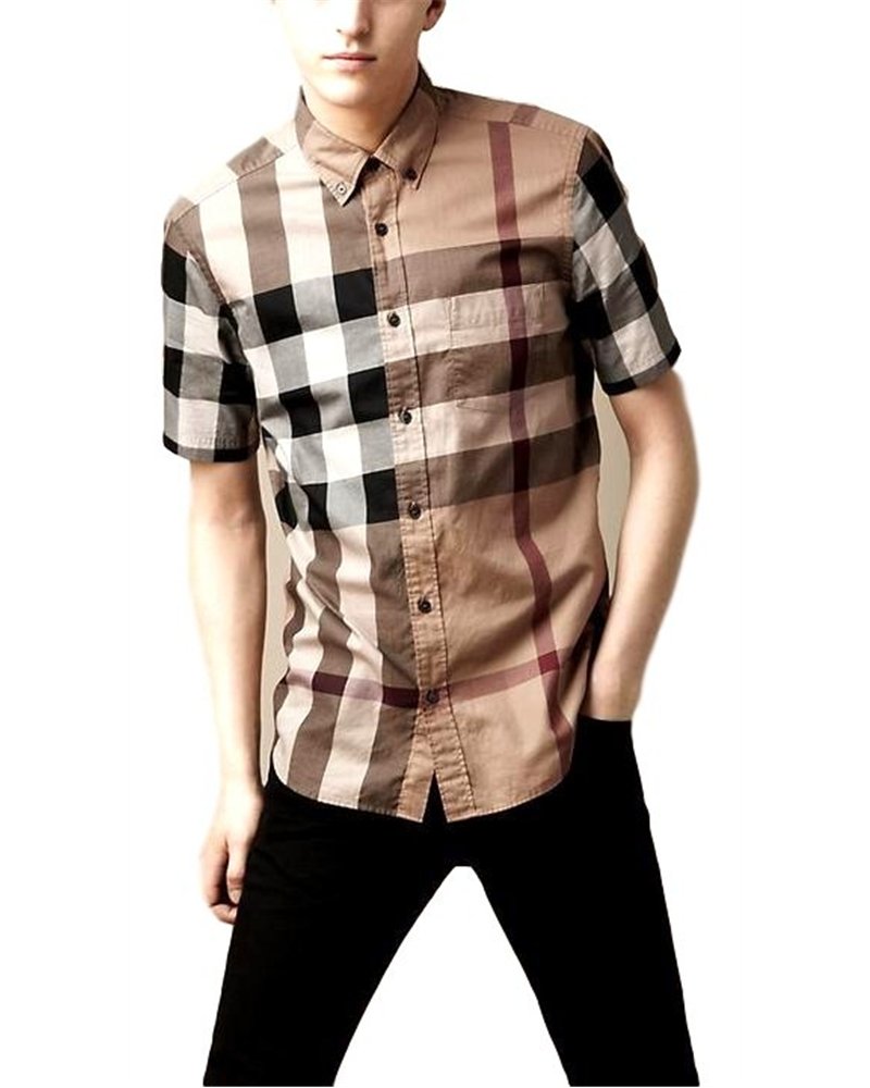 Burberry Men's Giant Exploded Check Cotton Shirt