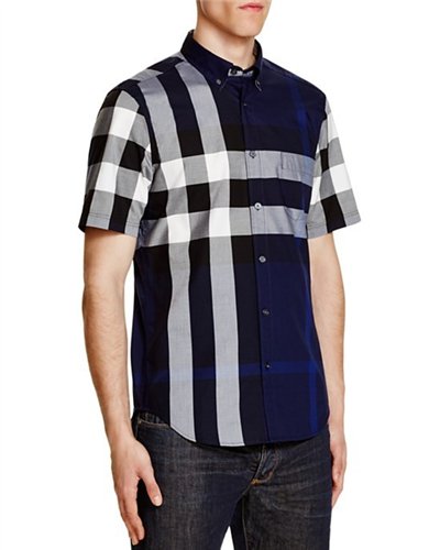 Burberry Fred Short Sleeve Slim Fit Button Down Shirt