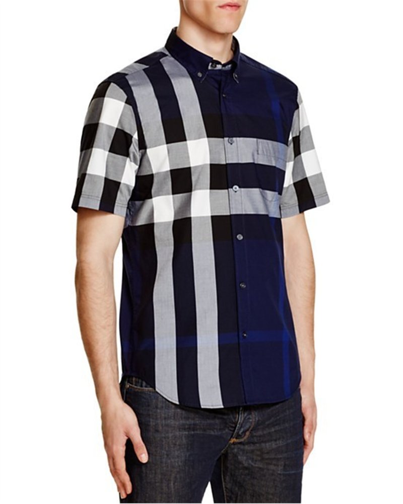 Burberry Fred Short Sleeve Slim Fit Button Down Shirt