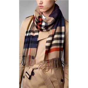Burberry Multi Color Giant Check Cashmere Scarf