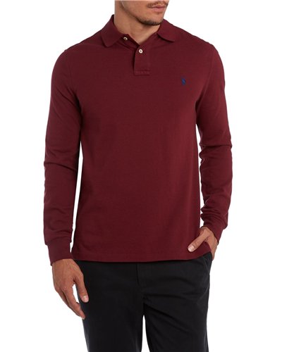 Ralph Lauren Long Sleeve Polo Burgundy