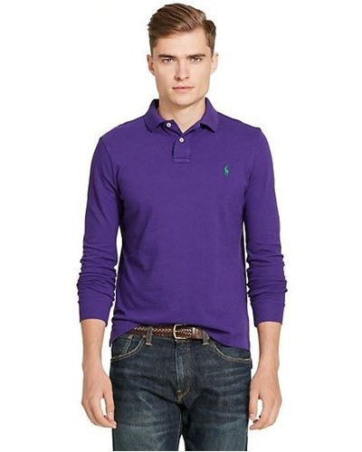 Ralph Lauren Long Sleeve Polo Purple