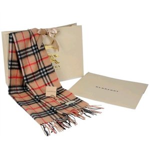 Burberry Exploded Giant Check Cashmere Scarf-Carmel