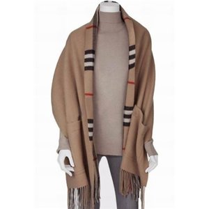 Burberry Checks With Patch Pockets  Wool & Cashmere Cape