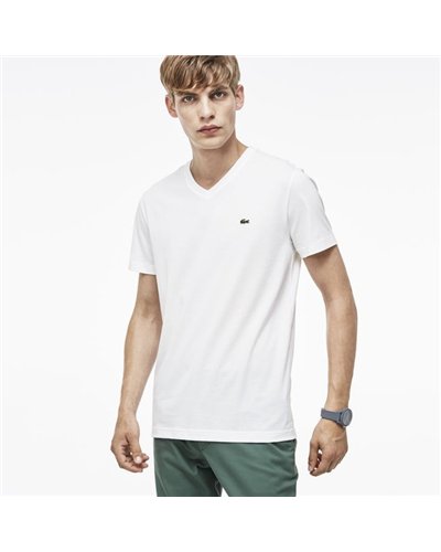 Lacoste Men's Pima Cotton V-Neck T-Shirt