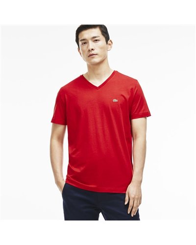 Lacoste Men's Pima Cotton V-Neck T-Shirt