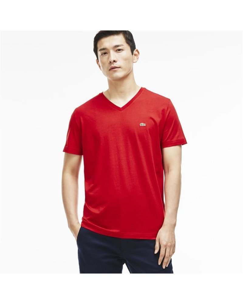 Lacoste Men's Pima Cotton V-Neck T-Shirt