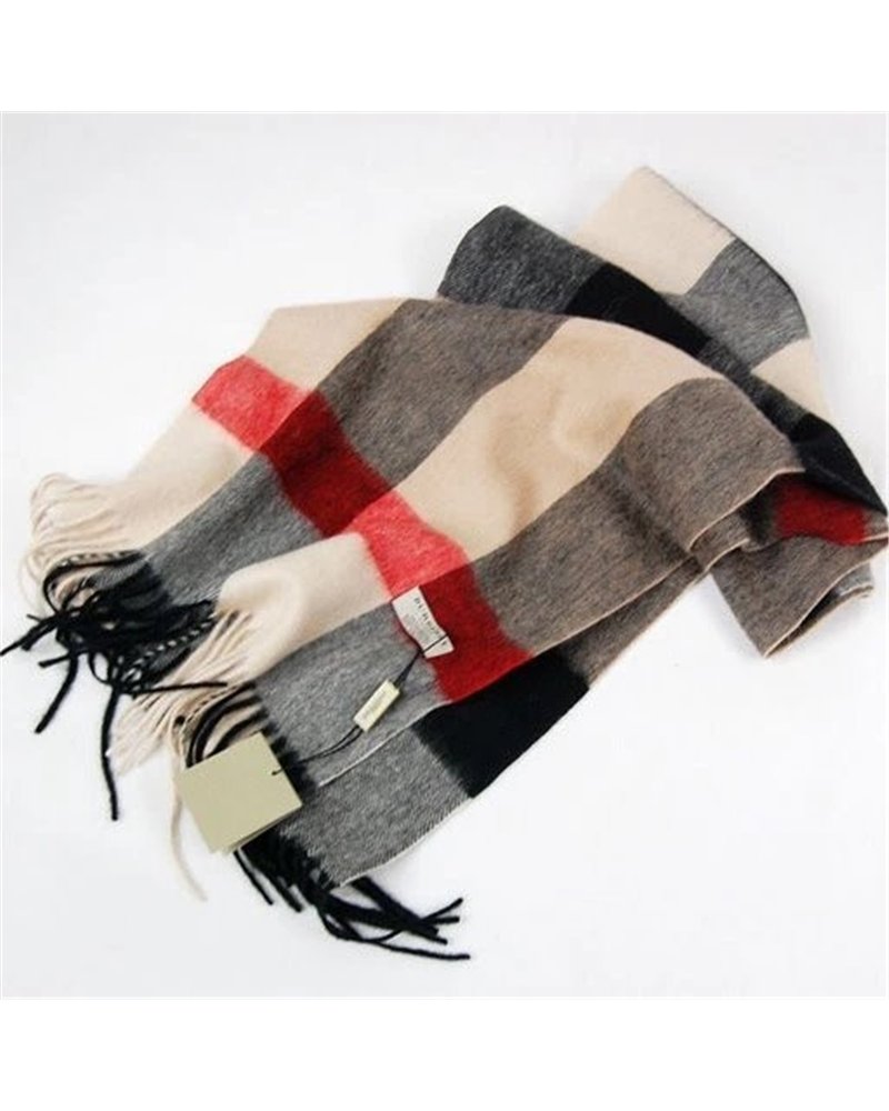 Burberry Exploded Check Multi Color Cashmere Scarf