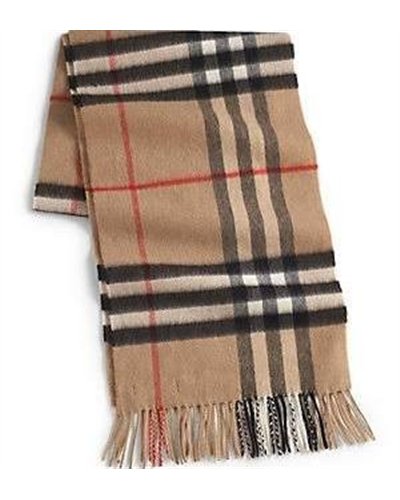 Burberry Exploded Giant Check Cashmere Scarf-Carmel