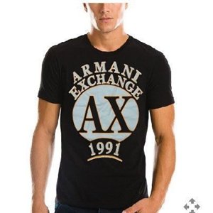 Armani Men's Tee Shirt In AX  Black