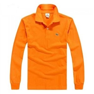 Lacoste Long Sleeve Pique Polo Shirt Orange
