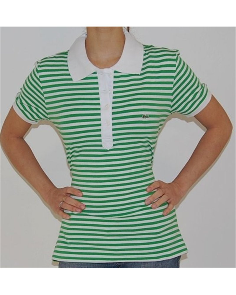 Lacoste  Women's Stripe Short Sleeve Polo Shirt