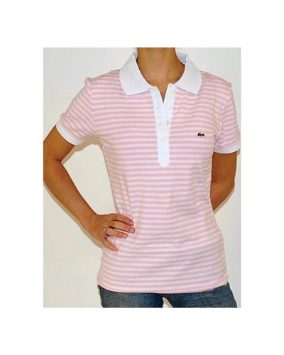 Lacoste  Women's Stripe Short Sleeve Polo Shirt
