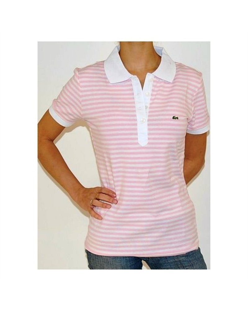 Lacoste  Women's Stripe Short Sleeve Polo Shirt