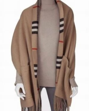 Burberry Checks With Patch Pockets  Wool & Cashmere Cape