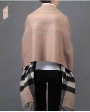 Burberry Checks With Patch Pockets  Wool & Cashmere Cape