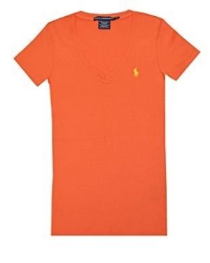 Polo Ralph Lauren Women’s V Neck T Shirts Orange
