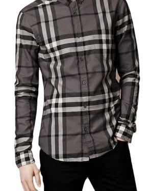 Burberry Brit  Men’s Cotton Check Button Down Shirt