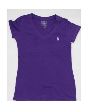 Polo Ralph Lauren Women’s V Neck T Shirts Purple