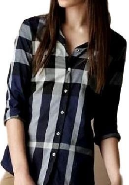 Burberry Women’s Brit Check Shirt Navy