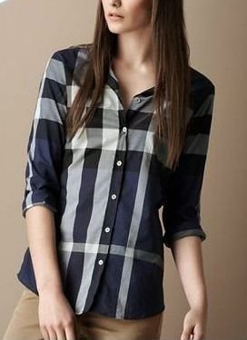 Burberry Women’s Brit Check Shirt Navy